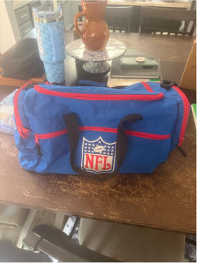 NFL Men's Duffel Bag One Size Blue and Red